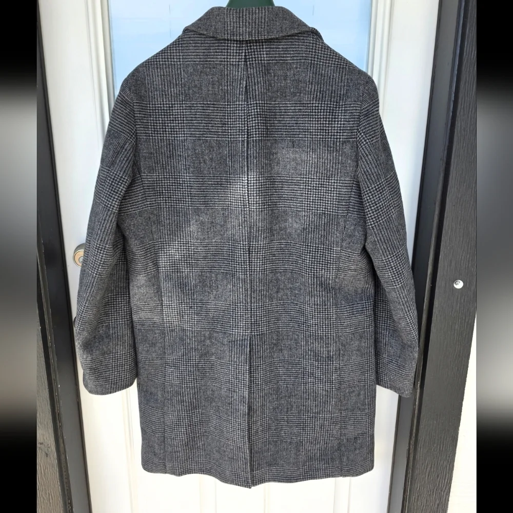 $495 B by Brooks Brothers Men's Plaid Wool Double-Face Overcoat Jacket Size 40R - Picture 12 of 13